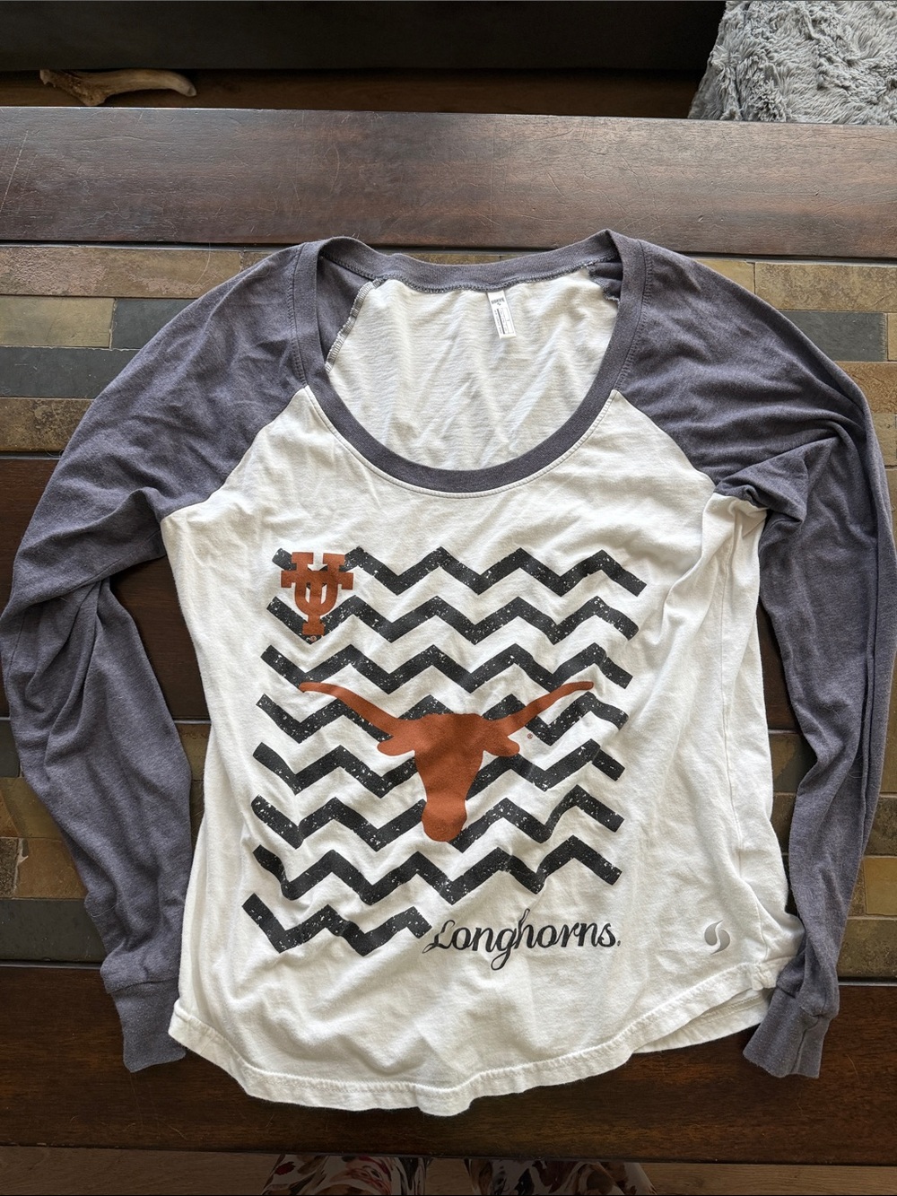 Soffe White & Gray Long Sleeve Texas Longhorns Tee